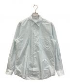 AURALEEオーラリー）の古着「FINX POLYESTER STRIPE SHIRT」｜ブルー