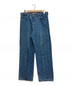 TOGA VIRILISトーガ ビリリース）の古着「DENIM PRINT WIDE PANT」｜インディゴ