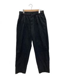 ATON（エイトン）の古着「Wool Washi Tropical Wide Easy Pants」｜ブラック