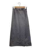 Graphpaperグラフペーパー）の古着「Compact Ponte Wrap Skirt」｜グレー