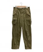 NVRFRGTネヴァーフォーゲット）の古着「CENTER SEAM CURVED 3D CARGO PANTS」｜カーキ