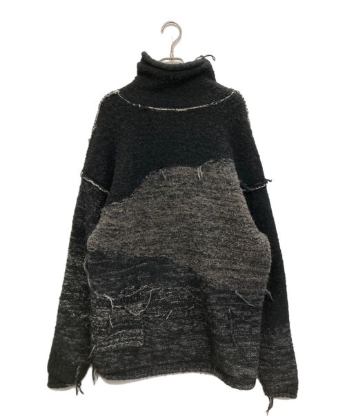 THE VIRIDI-ANNE（ヴィリジアン）THE VIRIDI-ANNE (ヴィリジアン) REVERSIBLE GRUNGE SWEATER ブラック サイズ:SIZE 4の古着・服飾アイテム