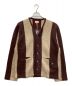 DRESS HIPPY（ドレスヒッピー）の古着「DH MOHAIR CARDIGAN」｜ブラウン×ベージュ