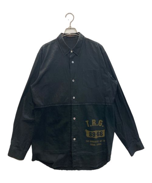 UNDERCOVER（アンダーカバー）UNDERCOVER (アンダーカバー) スウェット切替シャツ ブラック サイズ:SIZE Lの古着・服飾アイテム