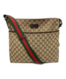 GUCCI（グッチ）の古着「GGキャンバスショルダーバッグ」｜ベージュ