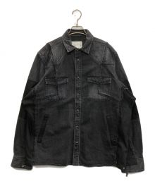 sacai（サカイ）の古着「再構築デニムシャツ」｜ブラック