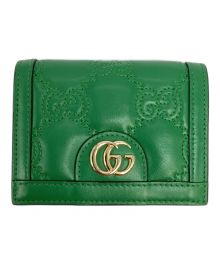 GUCCI（グッチ）の古着「GGマトラッセ カードケース ウォレット」｜グリーン