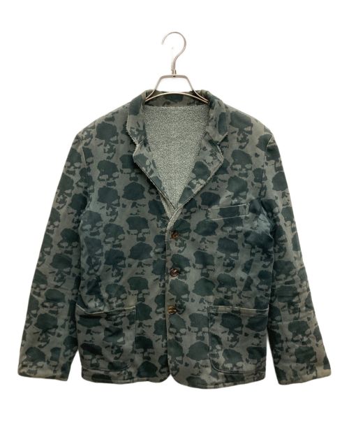 UNDERCOVER（アンダーカバー）UNDERCOVER (アンダーカバー) スカル柄リバーシブルジャケット グリーン×グレー サイズ:SIZE Sの古着・服飾アイテム