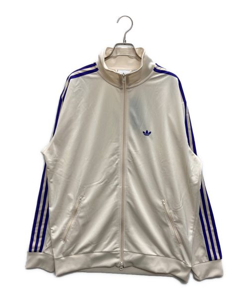 adidas（アディダス）adidas (アディダス) FREAK'S STORE (フリークスストア) 別注BECKENBAUER TRACK TOP アイボリー×パープル サイズ:SIZE Mの古着・服飾アイテム