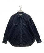 MARKAマーカ）の古着「ORGANIC COTTON 8.5oz DENIM WESTERN RIDERS SHIRT」｜ブラック(Pigment Black)