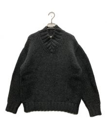 AURALEE（オーラリー）の古着「SUPER FINE WOOL AIRY KNIT V-NECK P/O」｜グレー