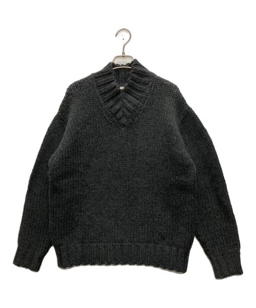 AURALEE（オーラリー）AURALEE (オーラリー) SUPER FINE WOOL AIRY KNIT V-NECK P/O グレー サイズ:SIZE 0の古着・服飾アイテム