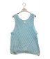 NICHOLAS DALEY (ニコラス デイリー) hand knitted vest ブルー サイズ:L：12000円