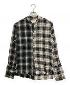 GREG LAURENグレッグローレン）の古着「MIXED BLACK PLAID STUDIO SHIRT」｜ブラック