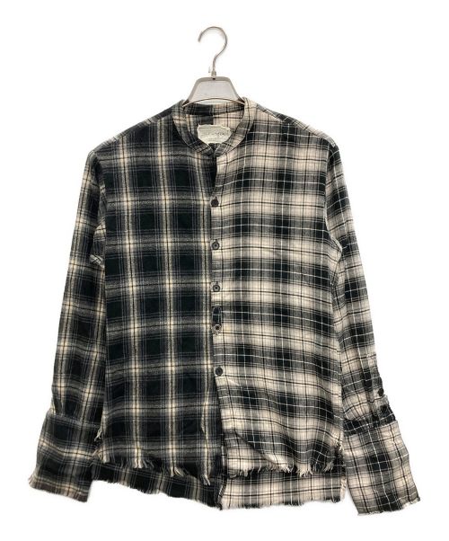 GREG LAUREN（グレッグローレン）GREG LAUREN (グレッグローレン) MIXED BLACK PLAID STUDIO SHIRT ブラック サイズ:SIZE 1の古着・服飾アイテム