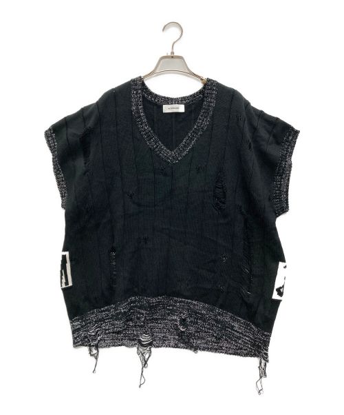 bodysong.（ボディソング）bodysong. (ボディソング) INSIDE OUT KNIT V ブラック サイズ:不明の古着・服飾アイテム