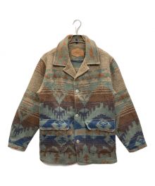 WOOLRICH（ウールリッチ）の古着「コンチョボタンウールジャケット」｜カーキ×ベージュ