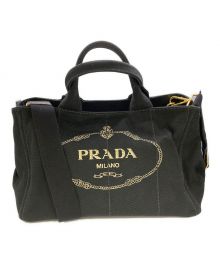 PRADA（プラダ）の古着「カナパM 2WAYバッグ」｜ブラック