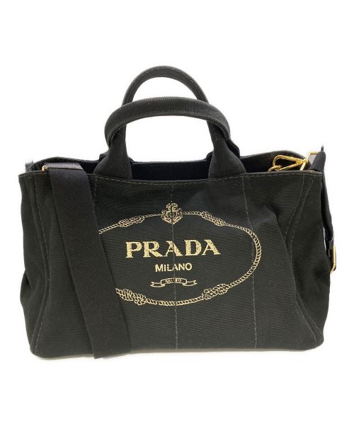 PRADA（プラダ）PRADA (プラダ) カナパM 2WAYバッグ ブラックの古着・服飾アイテム