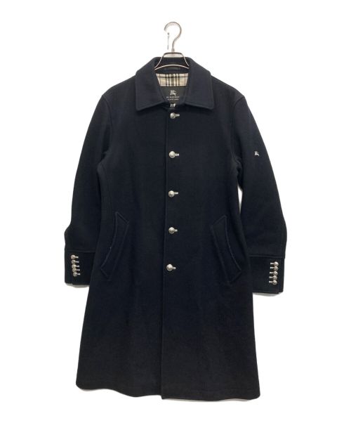 BURBERRY BLACK LABEL（バーバリーブラックレーベル）BURBERRY BLACK LABEL (バーバリーブラックレーベル) メルトンマリンコート ブラック サイズ:SIZE Lの古着・服飾アイテム