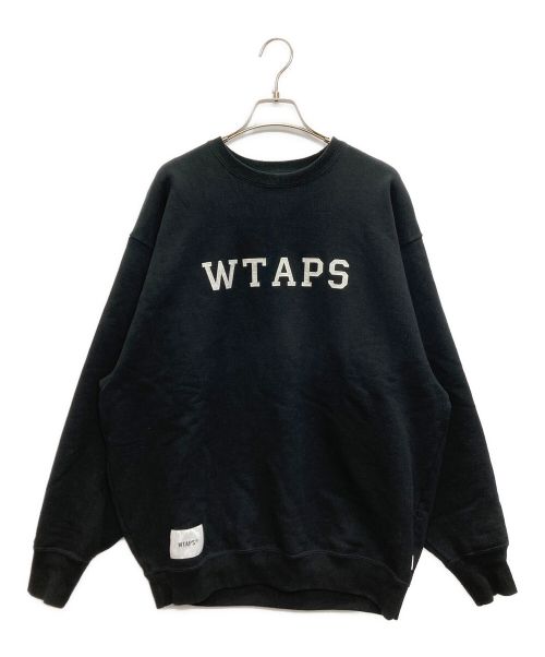 WTAPS（ダブルタップス）WTAPS (ダブルタップス) COTTON COLLEGE ACADEMY SWEATER ブラック サイズ:03の古着・服飾アイテム