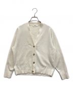 ebureエブール）の古着「Silk Cotton Knit V Neck Cardigan」｜ホワイト