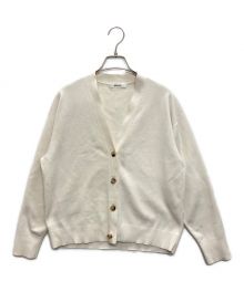 ebure（エブール）の古着「Silk Cotton Knit V Neck Cardigan」｜ホワイト