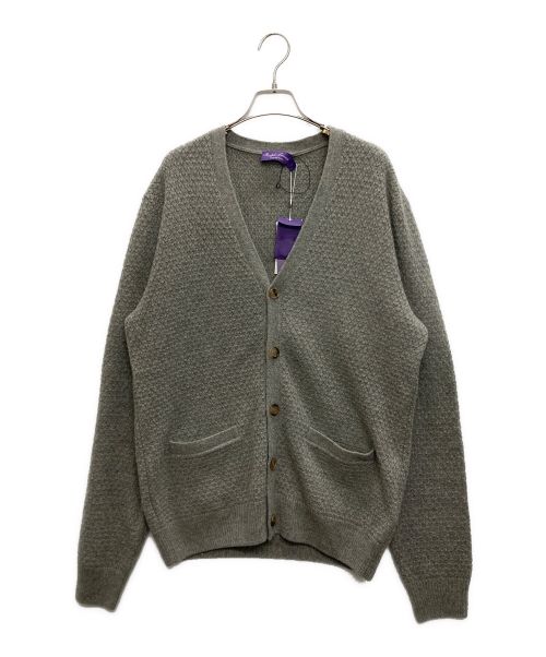 RALPH LAUREN Purple Label（ラルフ ローレン パープル レーベル）RALPH LAUREN Purple Label (ラルフ ローレン パープル レーベル) カシミヤVネックニットカーディガン グレー サイズ:SIZE Lの古着・服飾アイテム