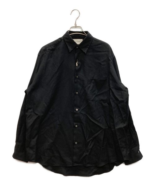 MARKAWARE（マーカウェア）MARKAWARE (マーカウェア) 2/72 ORGANIC WOOL VIYELLA COMFORT FIT SHIRTS ブラック サイズ:1の古着・服飾アイテム