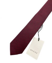 GUCCI（グッチ）の古着「GGロゴシルクタイ」｜ボルドー