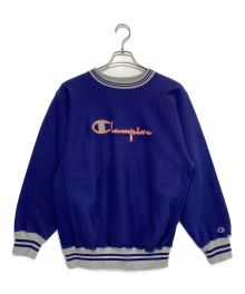 Champion REVERSE WEAVE（チャンピオン リバース ウィーブ）の古着「クルーネックスウェット」｜ブルー