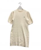 HER LIP TOハーリップトゥ）の古着「Puff Sleeve Cable Knit Dress」｜ブラウン