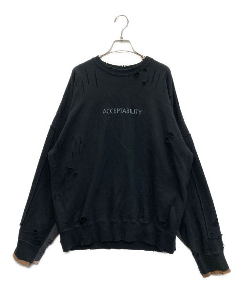 ssstein（シュタイン）ssstein (シュタイン) Oversized Rebuild Sweat LS ブラック サイズ:SIZE Sの古着・服飾アイテム