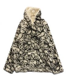 ERL（イーアールエル）の古着「SKULL PRINTED VINTAGE FLEECE HOODIE」｜ブラック×ホワイト