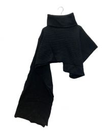 LIMI feu（リミフゥ）の古着「2-WAY LAMBSWOOL SCARF」｜ブラック