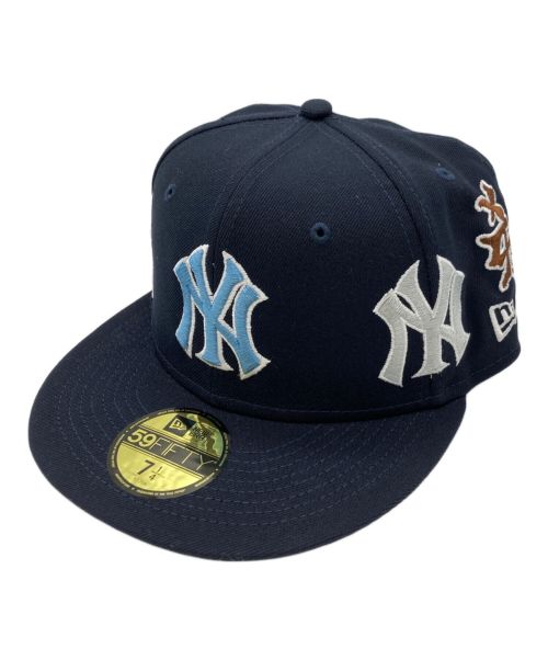 New Era（ニューエラ）New Era (ニューエラ) Supreme (シュプリーム) NEW YORK YANKEES (ニューヨークヤンキース) コラボKanjiキャップ ネイビー サイズ:7 1/4の古着・服飾アイテム