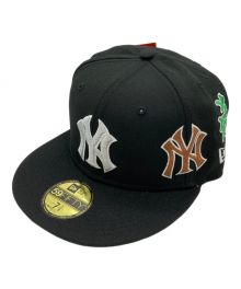 New Era×SUPREME×NEW YORK YANKEES（ニューエラ×シュプリーム×ニューヨークヤンキース）の古着「コラボKanjiキャップ」｜ブラック