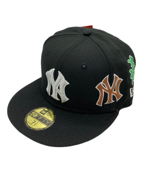 New Era（ニューエラ）New Era (ニューエラ) SUPREME (シュプリーム) NEW YORK YANKEES (ニューヨークヤンキース) コラボKanjiキャップ ブラック サイズ:7 3/8の古着・服飾アイテム