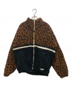 WACKO MARIAワコマリア）の古着「LEOPARD BOA TRACK JACKET/レオパードボアトラックジャケット」｜ブラウン