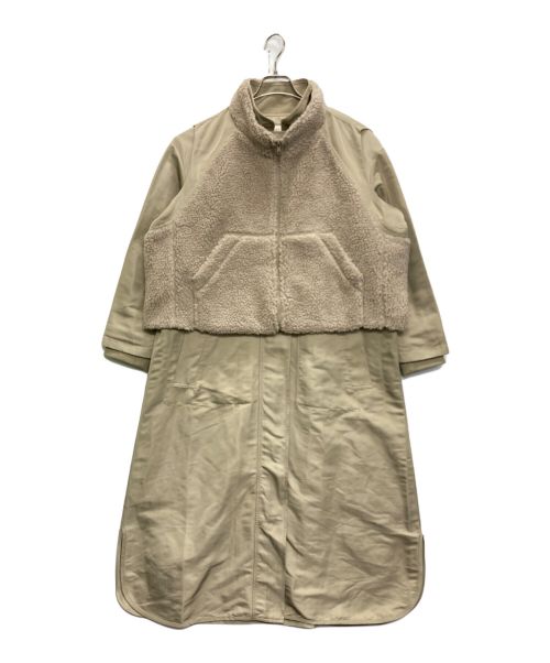 SUM1 STYLE（スミスタイル）SUM1 STYLE (スミスタイル) ボアベスト付き馬刺しゅうコート ベージュ サイズ:SIZE Freeの古着・服飾アイテム