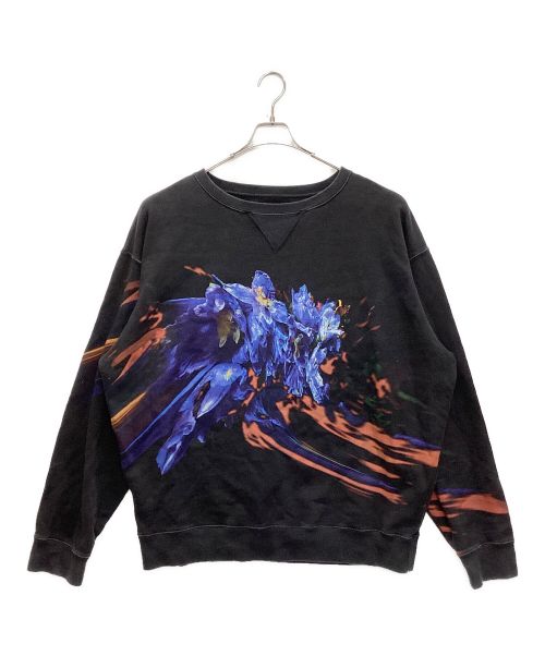 Maison Margiela（メゾンマルジェラ）Maison Margiela (メゾンマルジェラ) Flower Print Sweatshirt ブラック サイズ:SIZE 50の古着・服飾アイテム