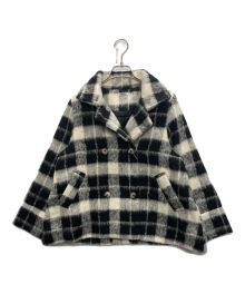 luan（ルアン）の古着「2way shaggy collar coat」｜ブラック×ホワイト