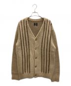 Needles×JOURNAL STANDARDニードルズ×ジャーナル スタンダード）の古着「MOHEAR MIX ELBOW PATCH CARDIGAN JSSP」｜ベージュ