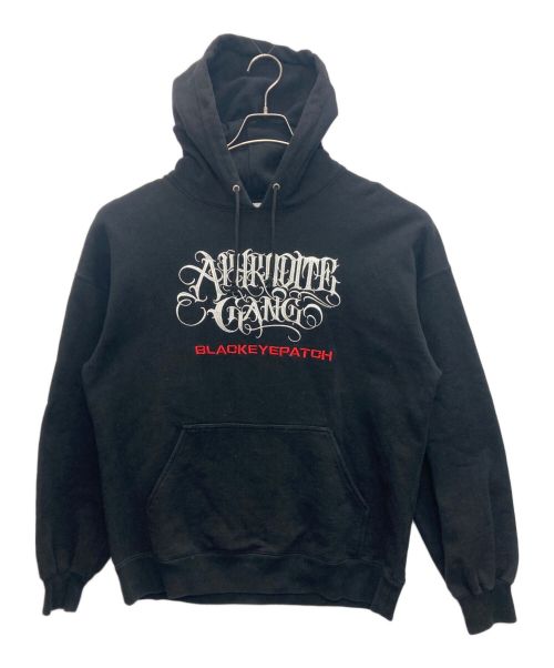 BlackEyePatch（ブラックアイパッチ）BlackEyePatch (ブラックアイパッチ) APHRODITE GANG (アフロディーテギャング) AGH HOODIE ブラック サイズ:SIZE Lの古着・服飾アイテム