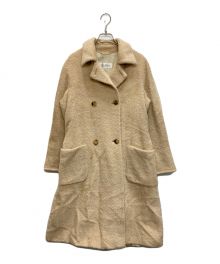 MaxMara（マックスマーラ）の古着「アルパカウールダブルブレストコート」｜ベージュ