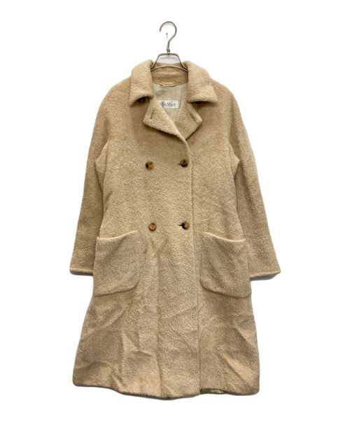 MaxMara（マックスマーラ）MaxMara (マックスマーラ) アルパカウールダブルブレストコート ベージュ サイズ:SIZE 40の古着・服飾アイテム