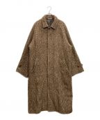 AURALEEオーラリー）の古着「WOOL ALPACA HERINGBONE TWEED SOUTIEN COLLAR COAT」｜ブラウン