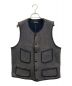 BROWN'S BEACH JACKET（ブラウンズビーチジャケット）の古着「Regular Neck Vest」｜ネイビー×ベージュ