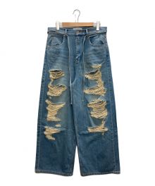 DISCOVERED（ディスカバード）の古着「BORO DENIM PANT」｜インディゴ