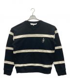 J.W.ANDERSONジェイダブリューアンダーソン）の古着「Stripe Sweatshirt」｜ブラック×ホワイト